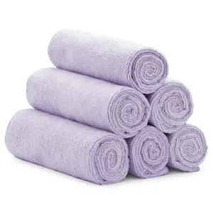 S&T INC. 6 Pack Gym Towels, 16” x 27”, Purple S&T INC. 6 Pack Gym Towels, 16” x 27”, Purple