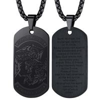 Dog Tag Pendant -Plated Black
