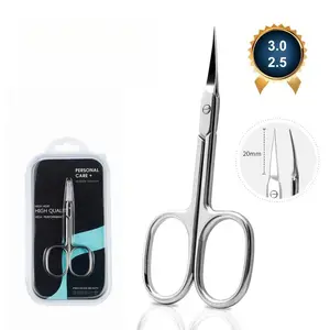 Stainless Steel Beauty Scissors Square Circle C Scissors Pointed Sharp Nail Cuticle Scissors Portable Manicure Tool