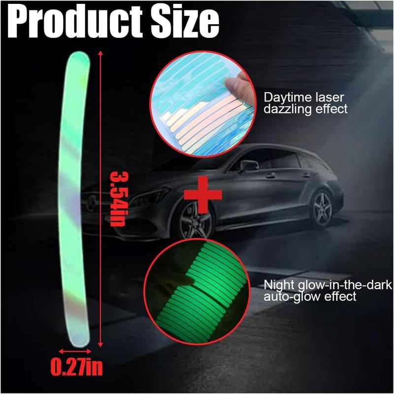 Car Wheel Reflective Decorative Strip,Night Safety Warning Stickers,Cars,Motorcycles,Bicycles are Applicable, Colorful and Diverse, a Street The Most Beautiful Car