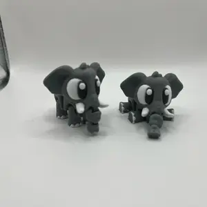 Cute Articulated Elephant Flexi Fidget Toy  | 3D Printed Flexi Animal | Desk Toy | Stress Relief | Collectible Gift