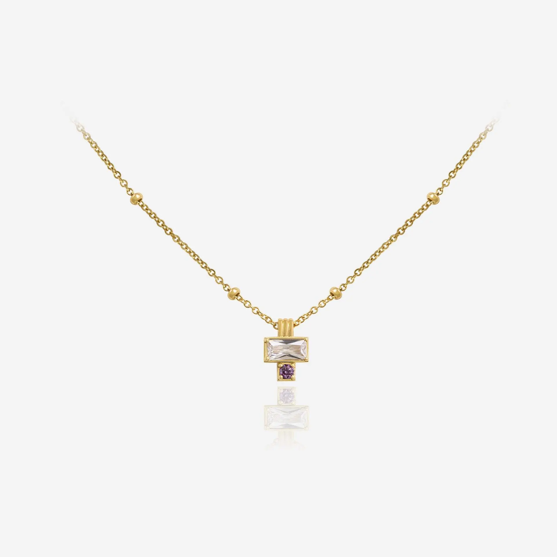 Samantha Amethyst Satellite Necklace