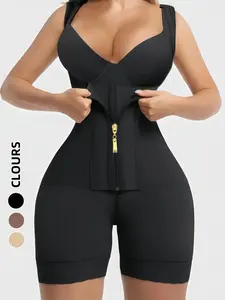 Curvy Body Smart Fit Extra hip Butt Stretch Faja 2-Layer Silky Sculpting Bodysuit Hourglass Shapewear for Women with Seamless Compression  Mid-Thigh Design Basic Minimalist firming shape slimming Tummy Control Shaping Tummy Control Shaper bodysuits women