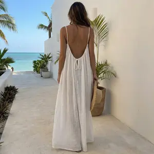 Women's Solid Color Cami Slip Dress, Breathable Summer Spaghetti Strap Sundress, Minimalist Elegant Lounge Nightie Womenswear Womenswear Womenswear Lightweight Aesthetic Belt