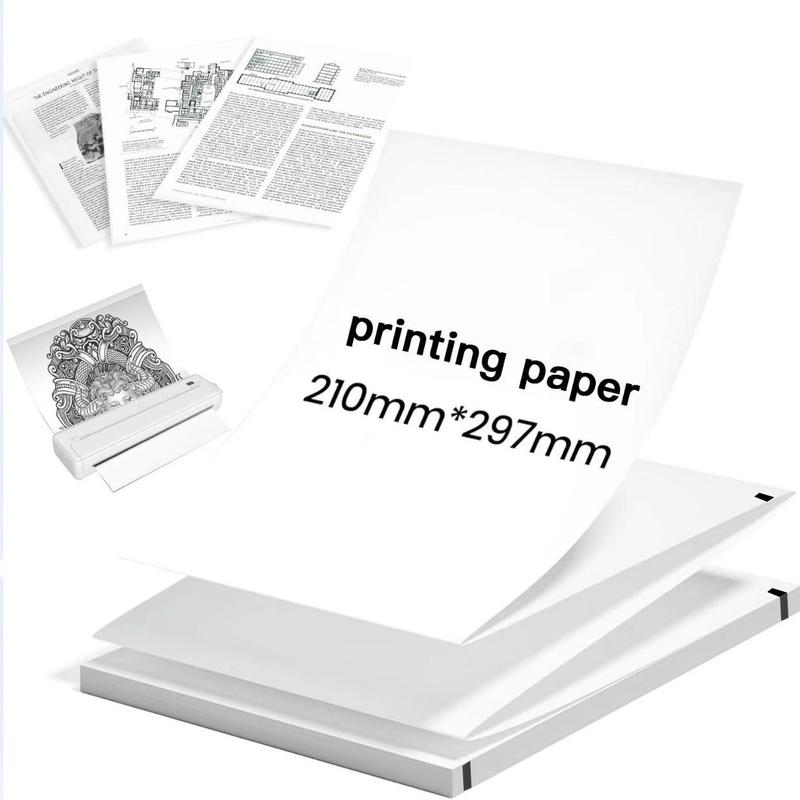 200 Sheets A4 Thermal Paper, Suitable for Portable Printers, Continuous Foldable Thermal Paper, High-Quality Files (8.27x11.69 Inches)