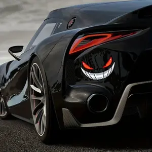 Reflective Devil Eyes Car Sticker Personalized Expression Decal Waterproof Decorative Sticker For Motorcycles  Electric Vehicles