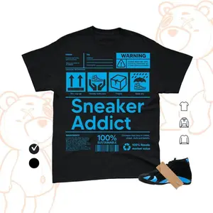 AJ14 University Blue Sneaker Addict Shirt – Streetwear Graphic Tee, Unisex Bella Canvas