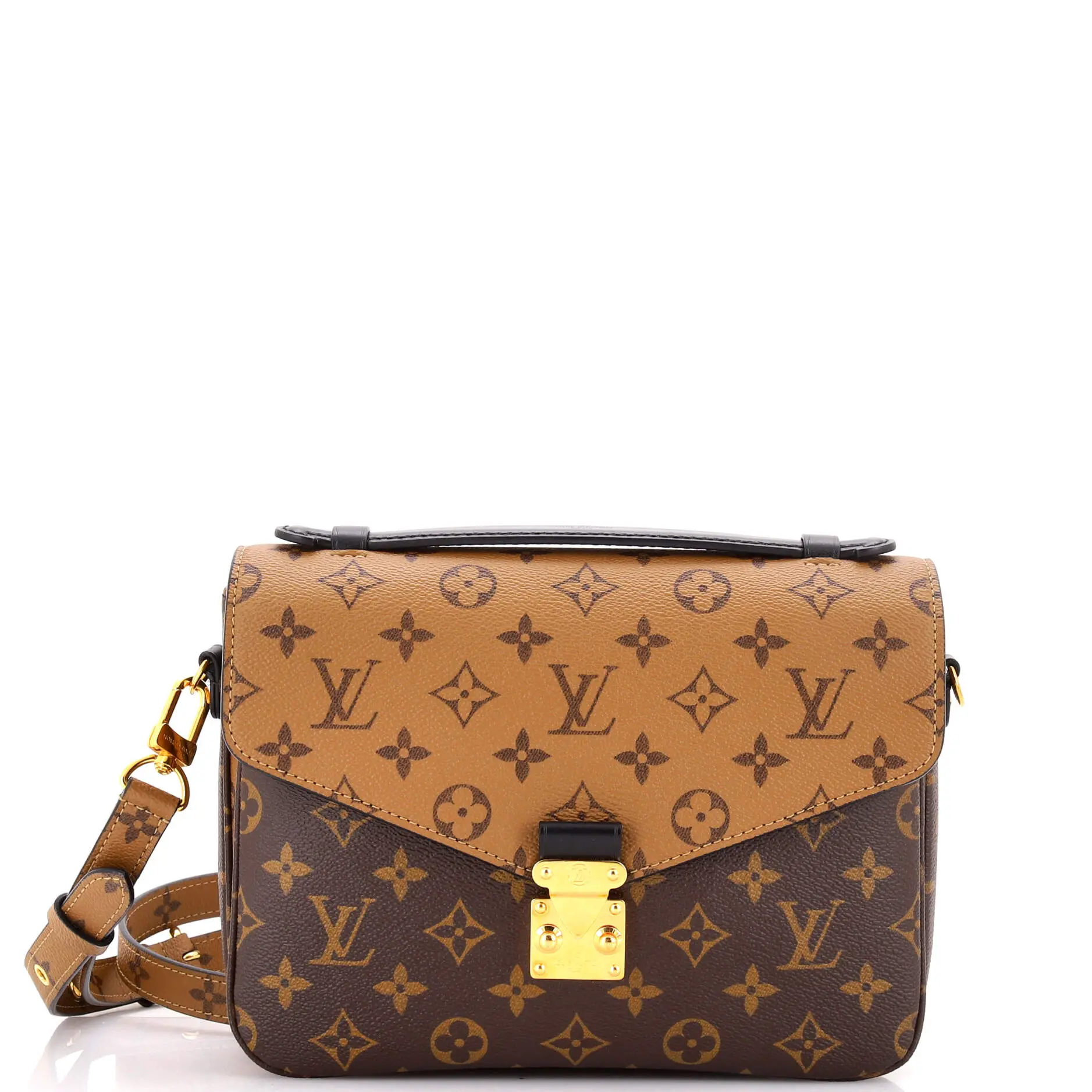 Pre-owned Louis Vuitton material Messenger Bags Pochette Metis Reverse Monogram Canvas by Rebag