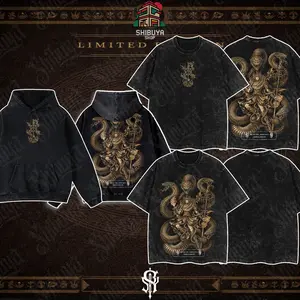 [Shibuya] Limited Edition " MESSMER GOLD" - Elden Ring Game Edition Double Printed Oversize Lightweight Acid Washed Tee Hoodie, Elden Ring Fans, RPG Game Graphic Hoodie, Streetwear Hoodie Unisex Oversize Gift for RPG Game Lovers