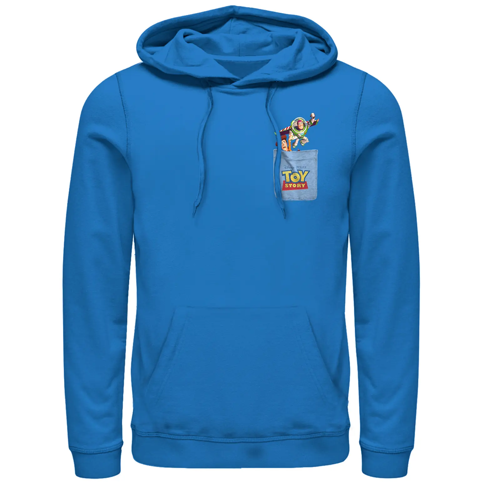Men's Toy Story Buzz & Woody Pocket Print Pull Over Hoodie