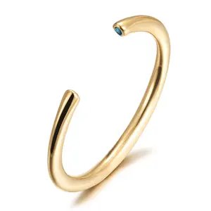 14K Gold Plated Stainless Steel Smooth ROYALE Cuff