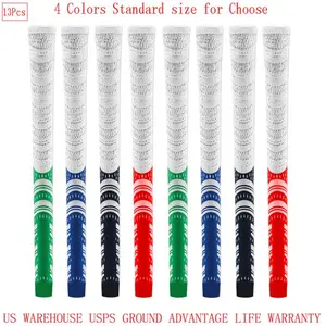 MCC Whiteout Wear Resistant Golf Grips 13PCS One Size Regular - High-Grade Rubber/Polyurethane for Enhanced Golf Game Golf Clubs Golf Accessories