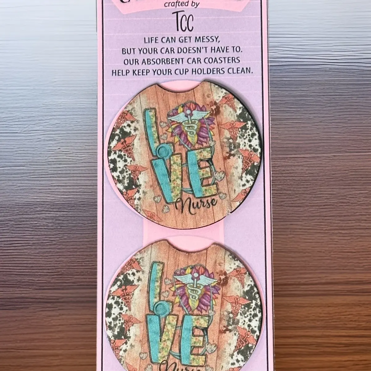 Car coaster nurse Tableware Multicolor