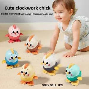 Wind-Up Jumping Chicken children's toy, Cute Realistic Animal Moving Baby Educational Play Gift, Suitable for Crawling, Parent-Child Interaction, Boys & Girls，suitable for both boys and girls. Ideal for Christmas, New Year's Day, and birthday gifts.