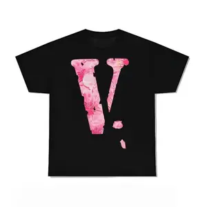 Y2k Style Unisex Short Sleeve T Shirt With V Letter Print Trending Graphic Summer Round Neck Top Loose Fit Machine Washable Comfortable Tee