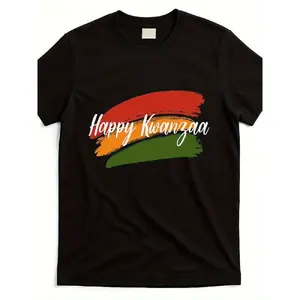 happy-kwanzaa-african-black-woman-7-principles-t-shirtSame style for men and women 2025 summer short-sleeved printed T-shirt pure, Kwanzaa Celebration Shirt, Everyday Cultural Wear, Kwanzaa Tshirt, Illustration Print Top, Retro Graphic, Holiday