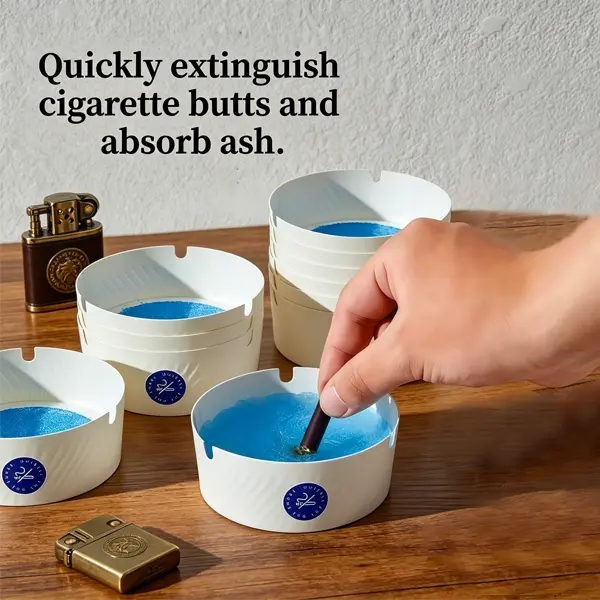 Disposable Foam Ashtrays, 25 Pack - Instant Cigarette Butt Extinguishers, Windproof Ash Holder for Home, Patio, Bar, Party, Reduce Secondhand Smoke, Easy Cleanup