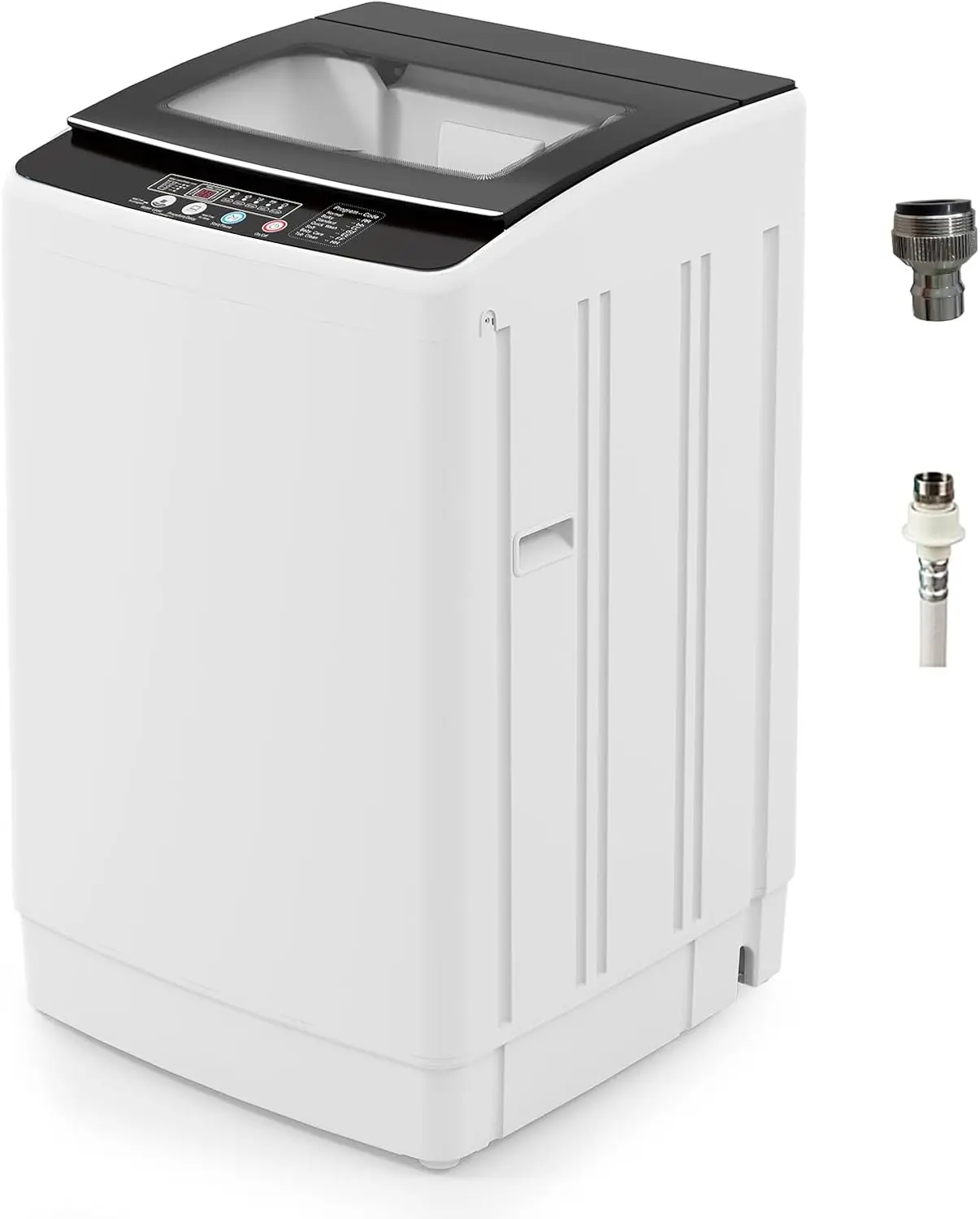 VCJ AT7710 Portable Washing Machine, 35 LBS Large Capacity Full-Automatic Portable Washer with 12 Wash Cycles, 8 Water Levels & 24H Delay, Compact Electric Laundry Washer for Apartment, Dorms,RVs