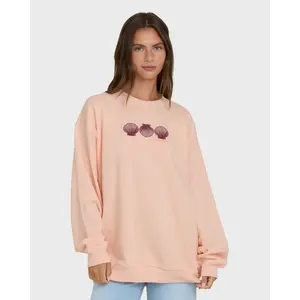 Chasing Horizons Crewneck Sweatshirt - Light Peach