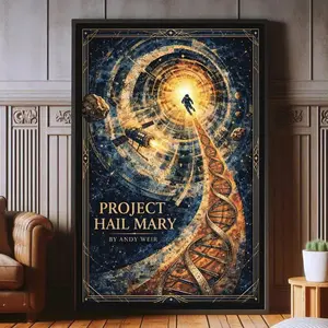 Andy Weir Sci-Fi Poster Project Hail Mary, Rocky Alien Art Print, Ryland Grace Space Decor, Tau Ceti Theme, Gift for Book & Universe Lovers