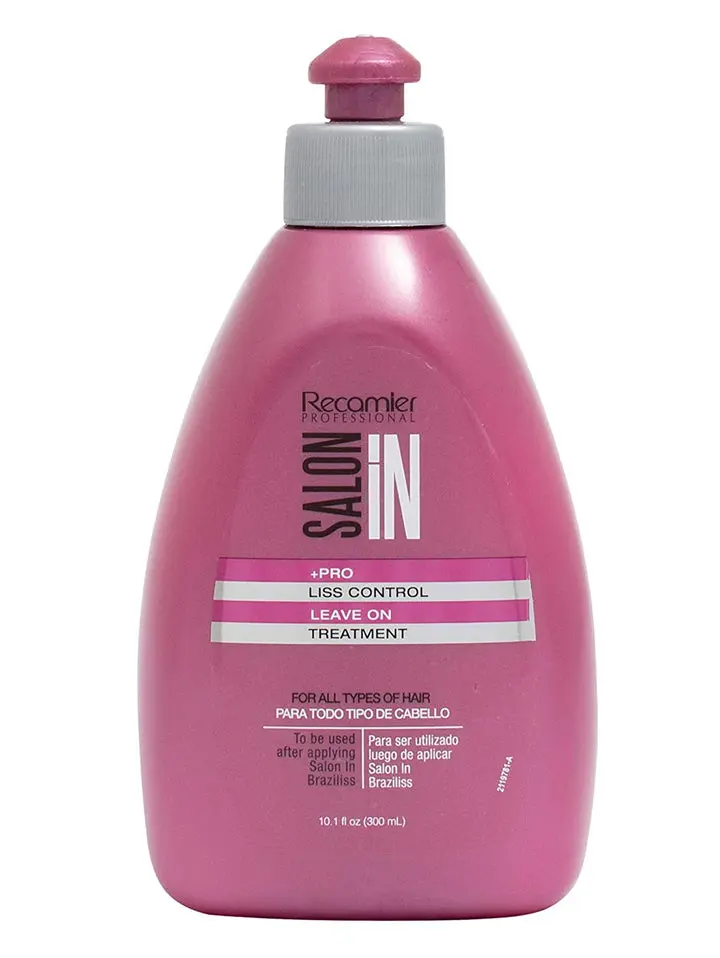 RECAMIER Salon In Liss Control Leave-In Treatment, Lightweight Anti-Frizz Formula with Silk Protein & Natural Lychee Extract, Daily Haircare (10.1 oz), Conditioning, Dry, Normal