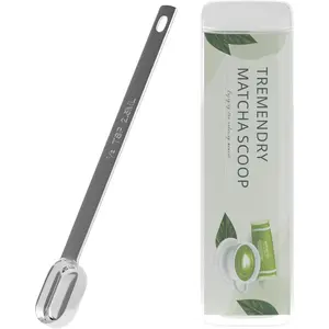 1g (1/2tsp|2.5ml) Matcha Scoop, Stainless Steel Slender Measuring Spoon for Matcha Tea Powder