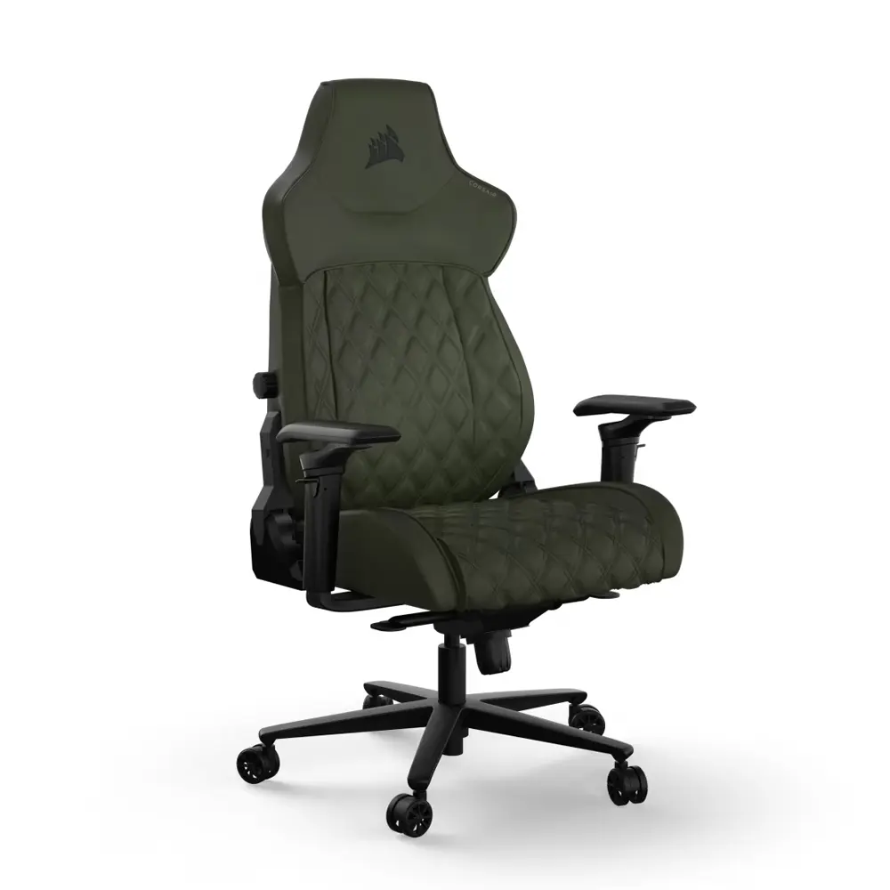 Corsair TC500 LUXE Single Seat Gaming Chair - Sherwood, Curved Back Indoor Gaming Furniture