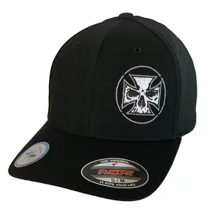 Black "Never Fade" White Maltese Cross Hat