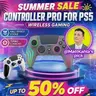 JORREP Anti-Drift Hall Effect PS5/Pro controller ，7 RGB Colors Dual Vibration Turbo 6-Axis Gyro Programmable Buttons 3.5mm Headset Jack 1500mAh Battery Wired Adjustable Gamepad Compatible with PC Android 10 Steam Deck,back to school,back to school haul te