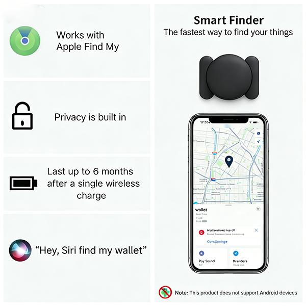Never Lose Anything! Magnetic GPS Tracker for Car, Bike, Luggage, Kids & Pets. 1-Year Battery, No Monthly Fee, iOS.