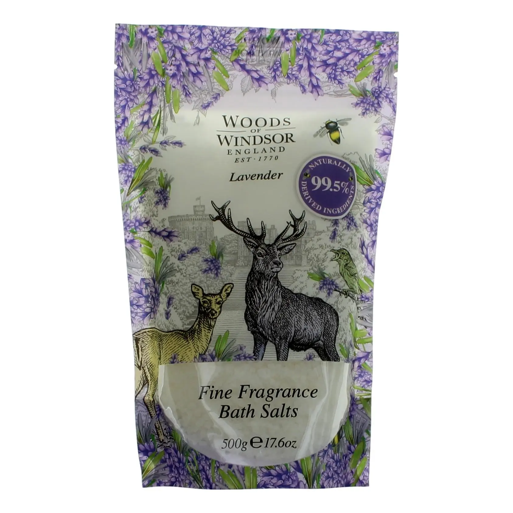 Woods Of Windsor Lavender 17.6oz Bath Salts for Women - Body Care Product with Lavender Blend Scent, Aroma, and Fragrance, Relaxing