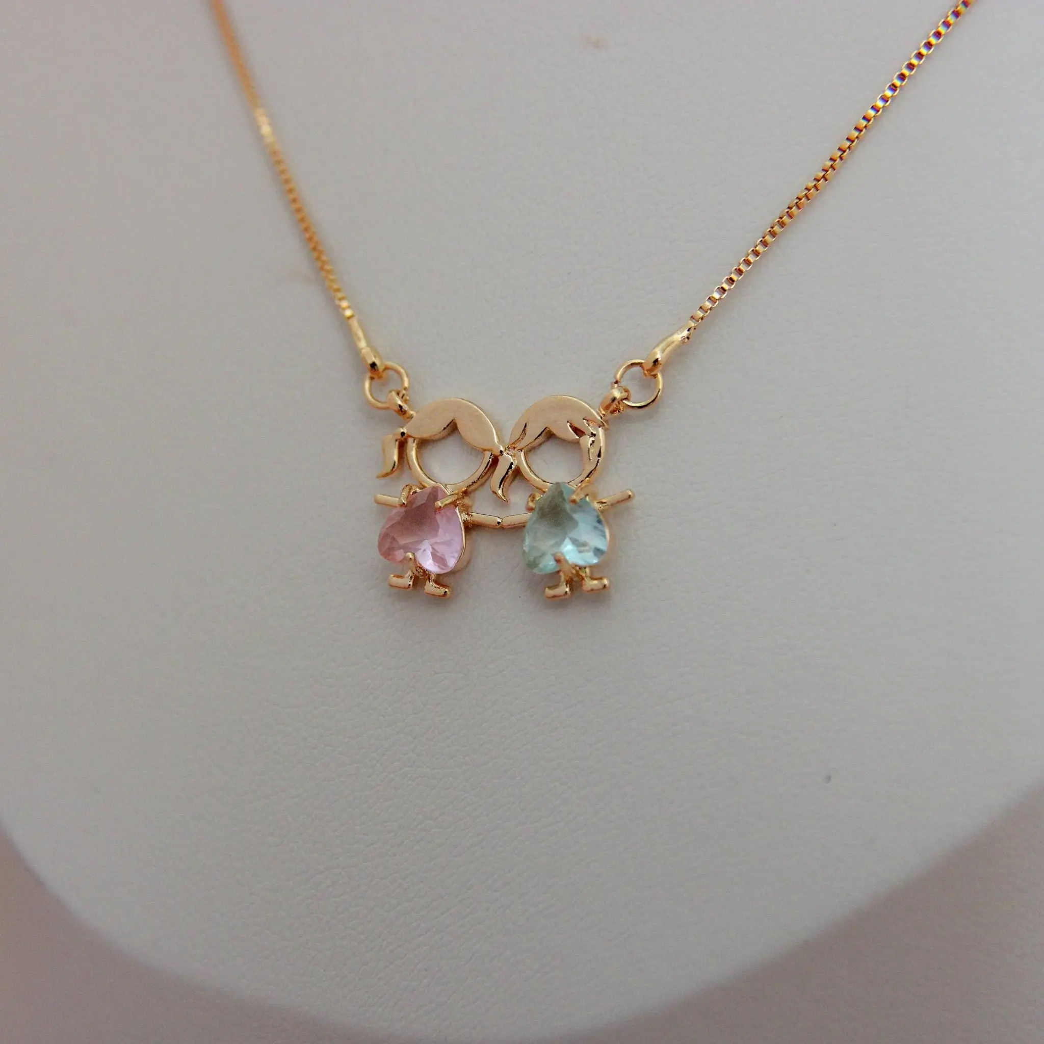 Boy & Girl Pendant Necklace