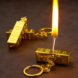 2pcs Multipurpose Kerosene Matches,, 10000 Times Reusable Key Ring Matches, Golden Pendant Matches, Portable And Suitable For Camping, Hiking, Daily Use, Father's Day Christmas Birthday Gifts (Kerosene Not Included, Must Be Purchased Separately)