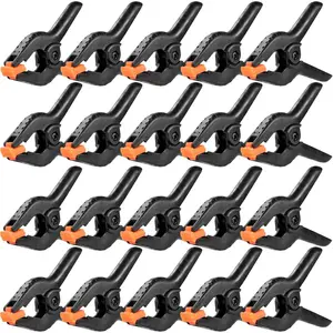 20 Packs Spring Clamps, 3.5 inch Spring Clamps Heavy Duty for Crafts and Professional Plastic Spring Clamps for Woodworking, Small Spring Clips Clamps for Backdrop Stand Photography Clamp