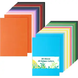 60 Pack Card Stock Assorted Colors 8.5 X 11,Cardstock Colored, Thick Construction Colorful Paper A4 Size for Diy Art, Scrapbook, Crafting,Office,  and Creative Projects