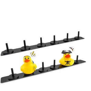 Duck Holders,Magnetic Duck Plugs for Jeep Dashboard,Holds up to 12 Ducks Display,Adjustable Mount,Black (Does Not Include Rubber Ducks)