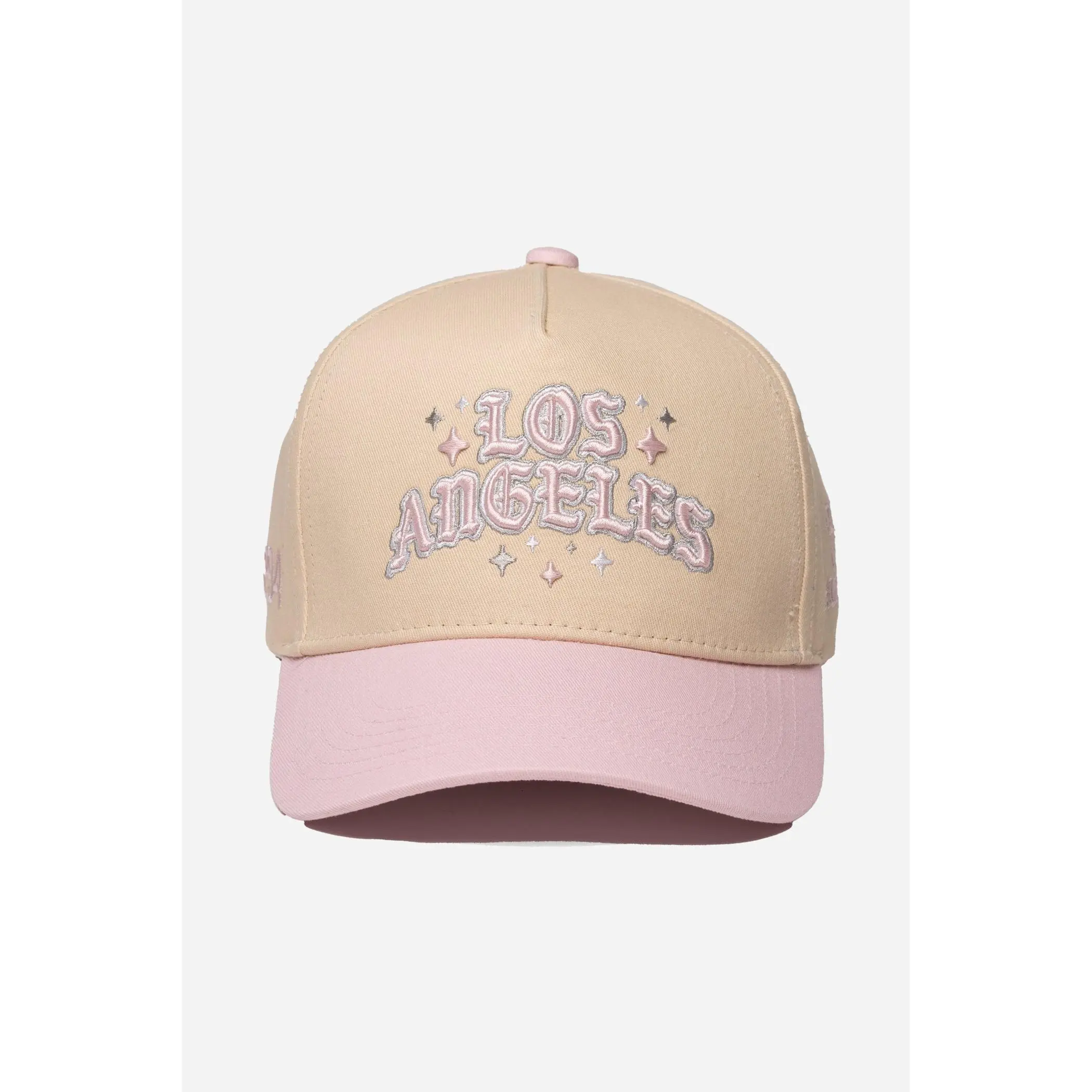 Los Angeles Stars Logo A-Frame Snapback | Natural & Pink