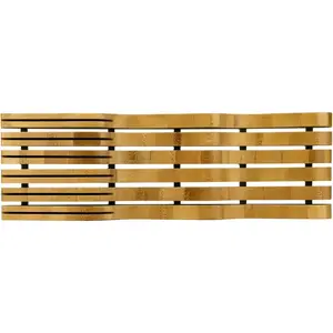 Space Saving Knife Block for Drawers - Bamboo Organizer Holds 5 Long Knives Vertically | Drawer Divider