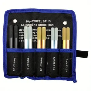 10PC Wheel Alignment Pin, Wheel Fixing BoltsBlack Wheel Hanger Alignment Pin Guide Tool, Wheel Lug Bolt Automotive Mechanic Tool, Tool for Changing Tires on Cars with Lug Bolts
