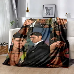 Stylish Printed Throws Supernatural DEAN Cozy Blanket for Home, Office, And Outdoors Warm Blanket Ideal for Festivals Soft And Comfortable Bedding, Suitable for Use As a Shawl, Decorative Throw, Bed Blanket, Pet Blanket
