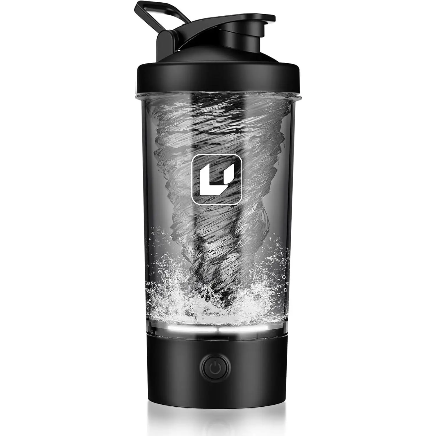 Electric Shaker Bottle USB C Rechargeable Protein Shaker Bottle Shaker cups for Protein Shakes Mixer with 24oz BPA Free Tritan Meal Replacement Shakes Made with Tritan Portable Blender Cup (Black)