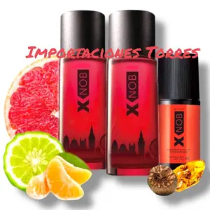 X-NOB Original Eau de Toilette Perfume Spray for Men Set of 3 (2 Perfumes 50ml/1.7oz Each & 50ml 1 Roll On)