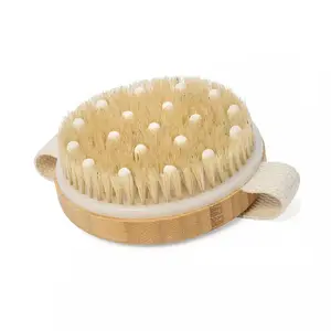 Dry Brushing Body Brush & Round Exfoliating Brush for Cellulite & Lymphatic Drainage Bath Set & 2025 Model