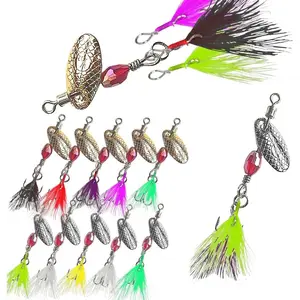Trout Lures Rooster Tail Fishing Lures Kit, 10 Spinnerbaits w 16 Attachable Rooster Tails in 8 Colors, Fishing Lures for Bass Salmon Trout and Crappie