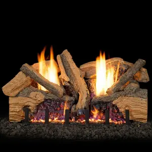 Real Fyre Foothill Split Oak Vent-Free Gas Log Set Insert