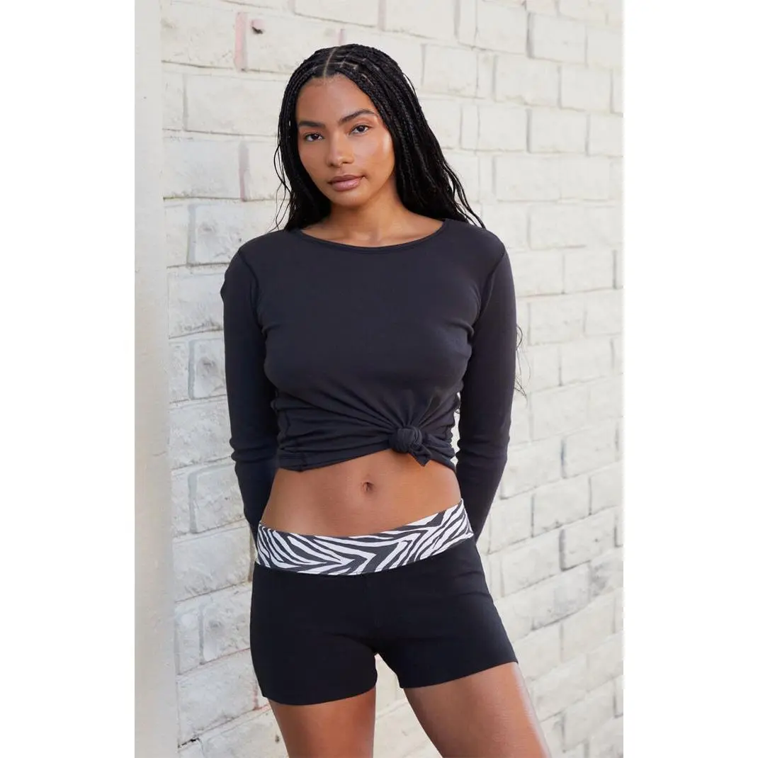 John Galt Women's Madelyn Zebra Biker Shorts