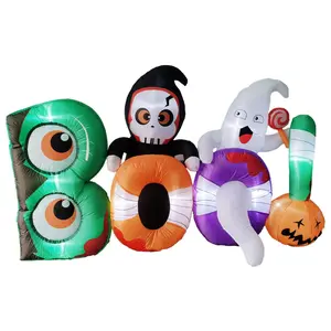 Haunted Hill Farm 8'H Inflatable Pre-Lit Boo Sign