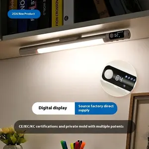 Under Cabinet Lights Wireless, Remote Control Rechargeable Light Bar with Timer, Magnetic LED Battery Operated Lights with Digital Display, Dimmable Touch Stick on Lights for Kitchen