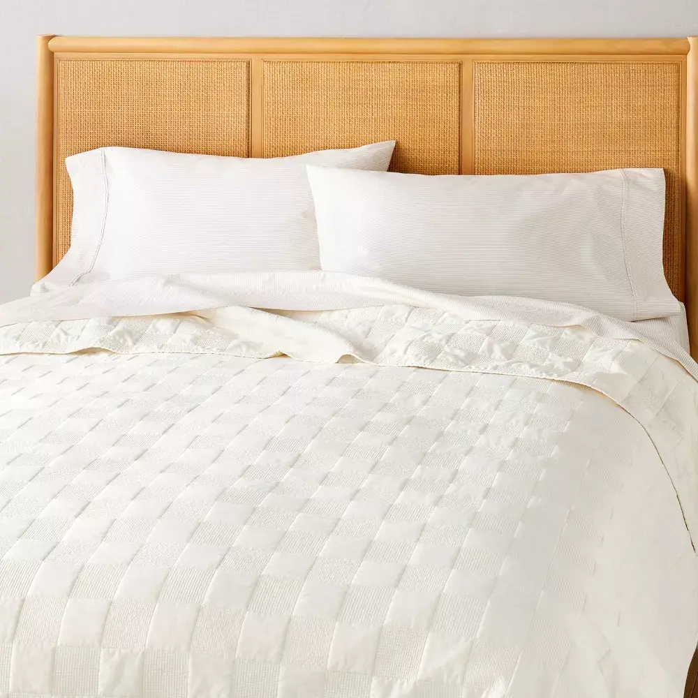 Checkerboard Stitch Quilt Cream - Hearth & Hand with Magnolia Checkerboard Stitch Quilt Cream - Hearth & Hand with Magnolia