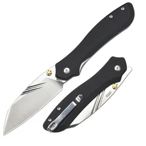 CJRB Fugly EDC Tool Knife,Designed by Jake Diaz, AR-RPM9 Steel G10 Handle Pocket Folding Knives for Camping Hiking and, Survival Gear